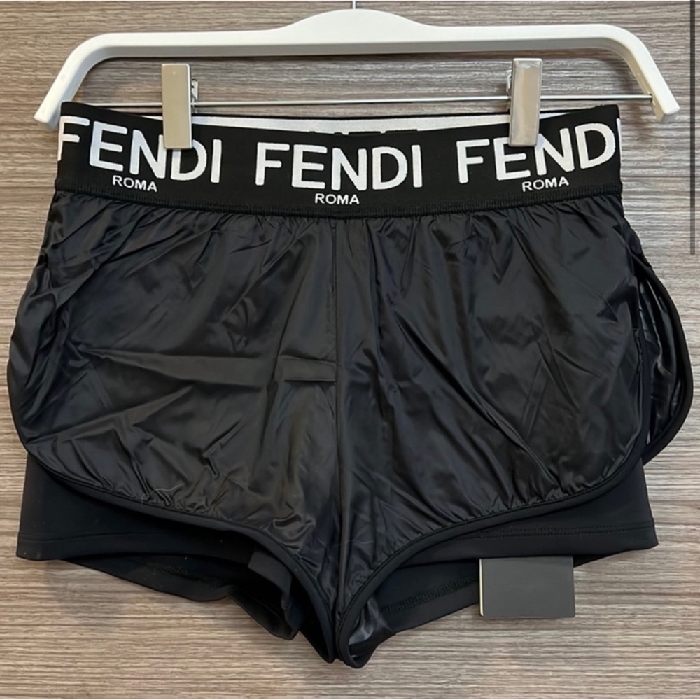 Fendi Women's Black Athletic Shorts
